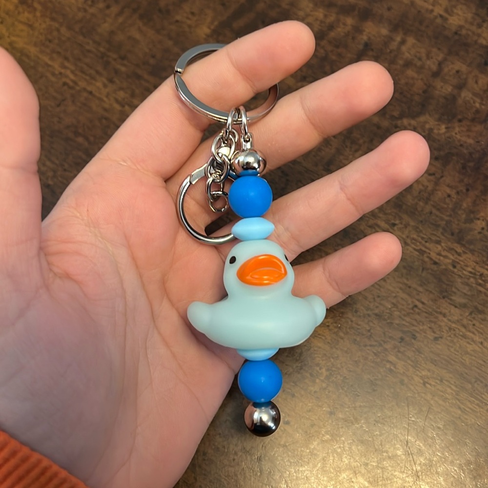Handmade Rubber Duck Keychain